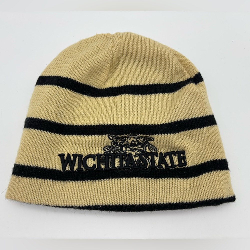 WICHITA STATE UNIVERSITY Reversible Beanie Hat Stocking Cap Snow Winter Warm WSU